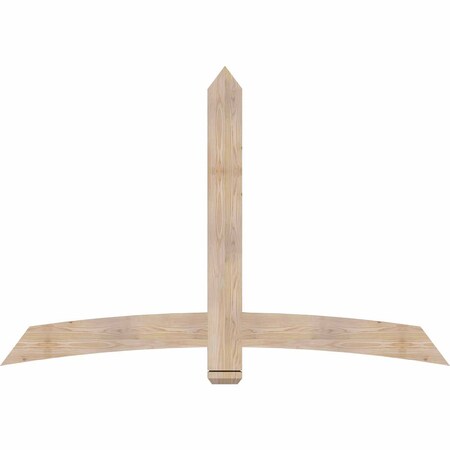 Ekena Millwork Bellingham Smooth Timber Gable Bracket, Douglas Fir, 72"W x 48"H x 1 1/2"D x 5 1/2"F, 16/12 Pitch GBW072X48X0206BEL00SDF